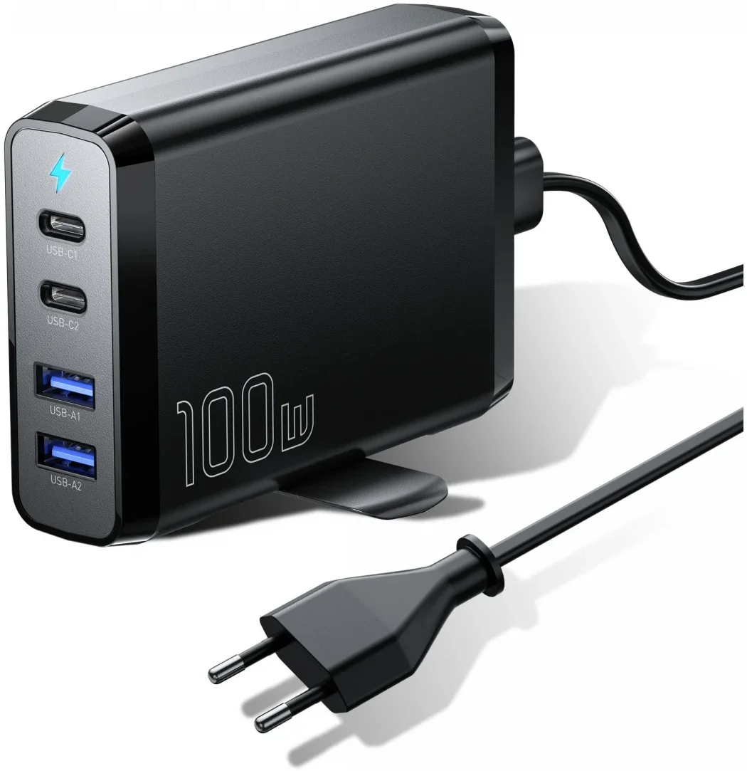 Essager 100W Laadstation Laptop/MacBook GaN Snellader Zwart afbeelding 1