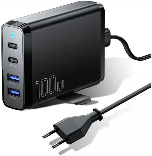 Essager 100W Laadstation Laptop/MacBook GaN Snellader Zwart afbeelding 1