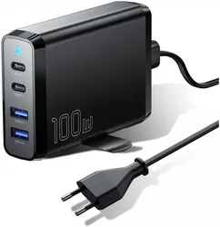 Essager 100W Laadstation Laptop/MacBook GaN Snellader Zwart afbeelding
