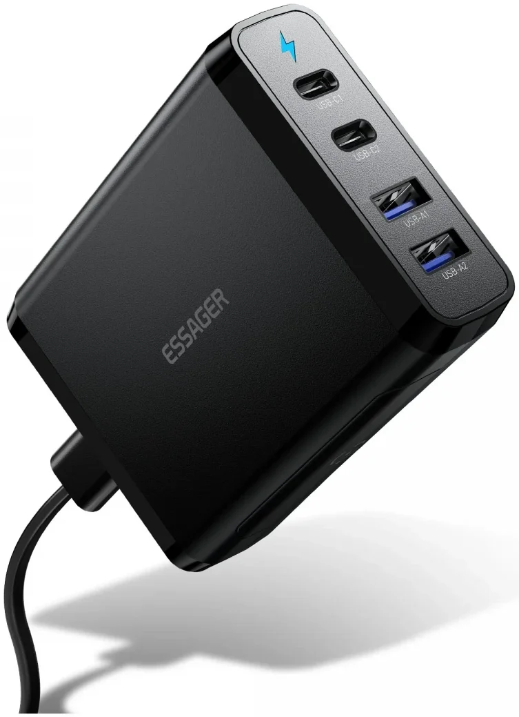 Essager 100W Laadstation Laptop/MacBook GaN Snellader Zwart afbeelding 11