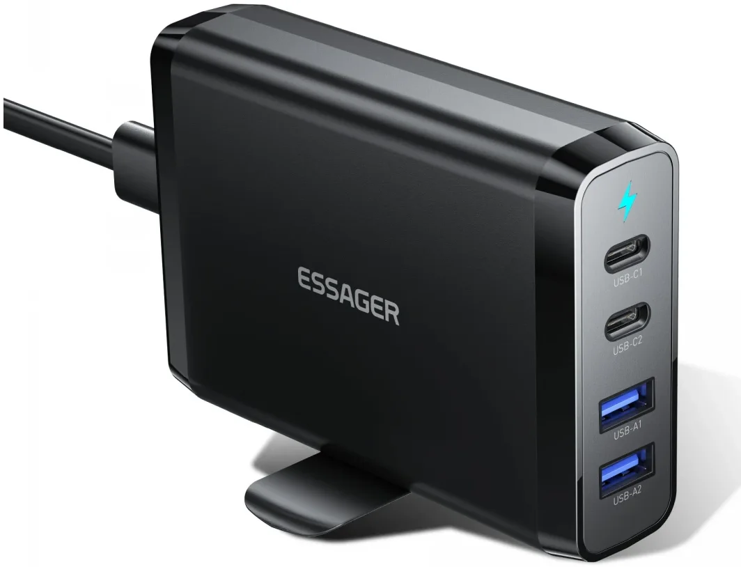 Essager 100W Laadstation Laptop/MacBook GaN Snellader Zwart afbeelding 10