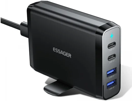 Essager 100W Laadstation Laptop/MacBook GaN Snellader Zwart afbeelding 10