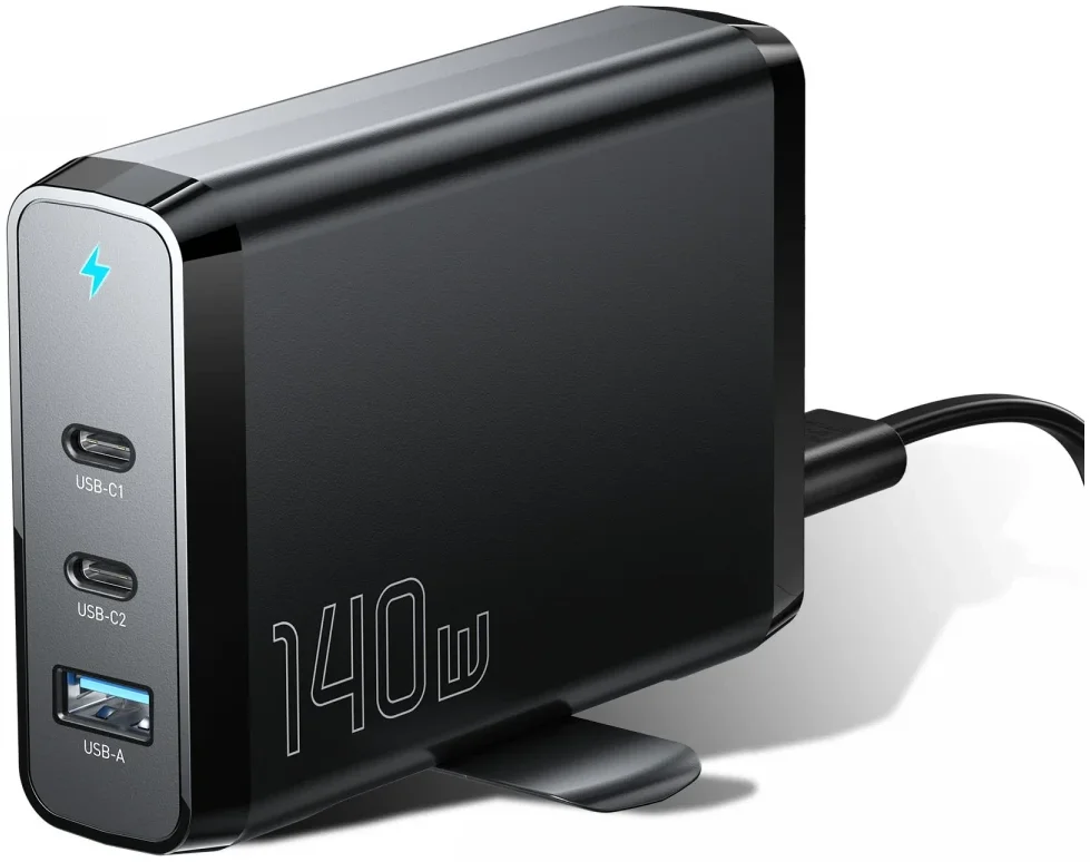 Essager 140W Laadstation voor MacBook/Laptop GaN Snellader Zwart afbeelding 8