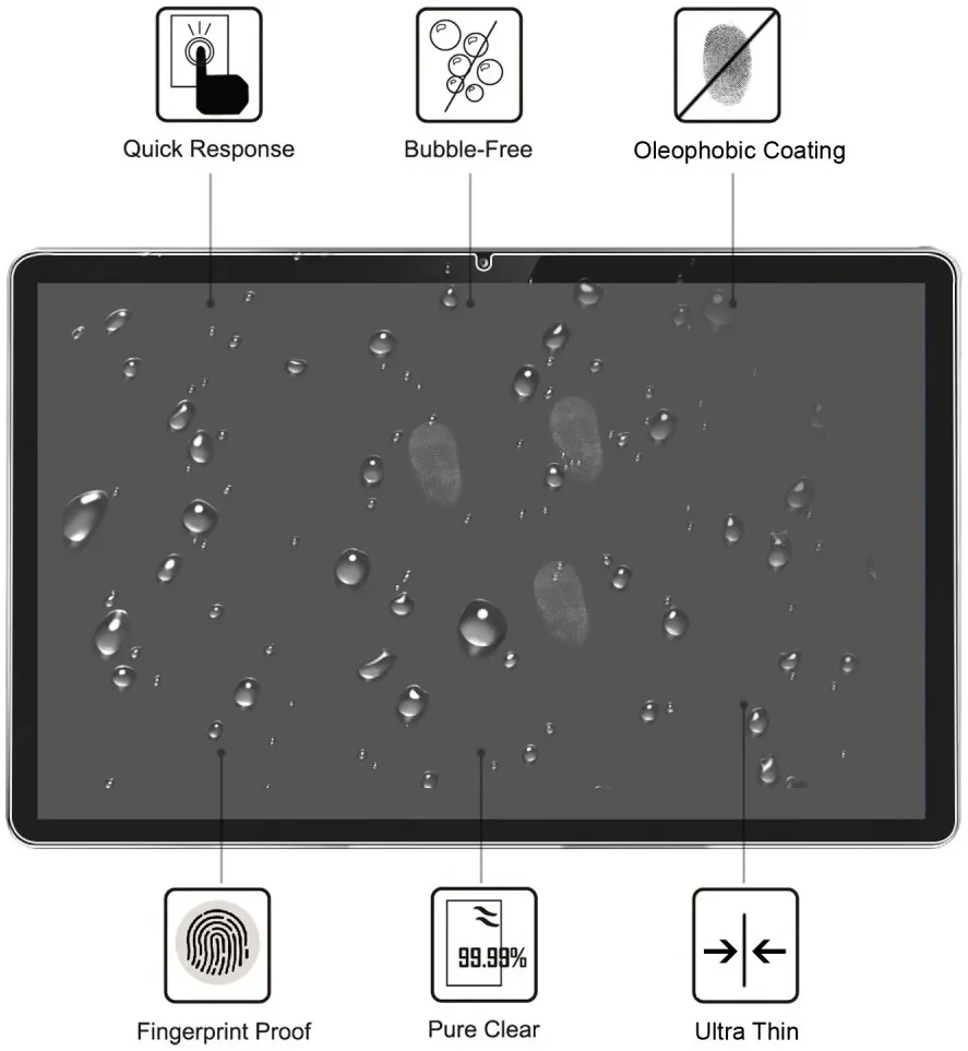 Lenovo Tab M10 Gen 3 Screen Protector Volledig Dekkend Tempered Glass afbeelding 2