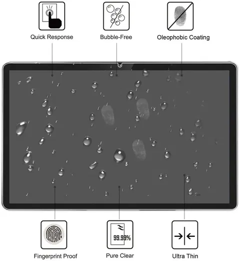 Lenovo Tab M10 Gen 3 Screen Protector Volledig Dekkend Tempered Glass afbeelding 2