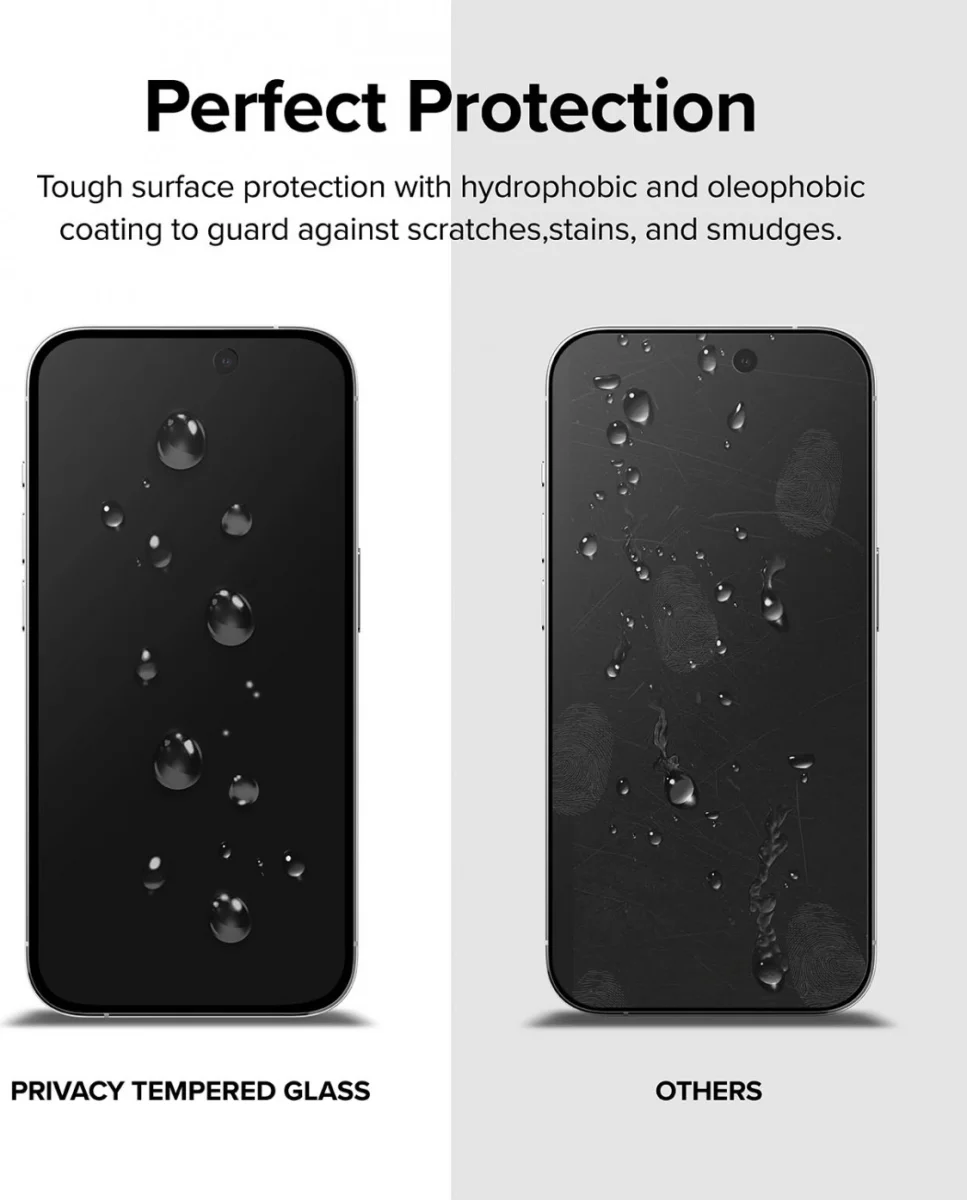 Ringke Apple iPhone 15 Pro Max Screen Protector Privacy Tempered Glass 9H afbeelding 10