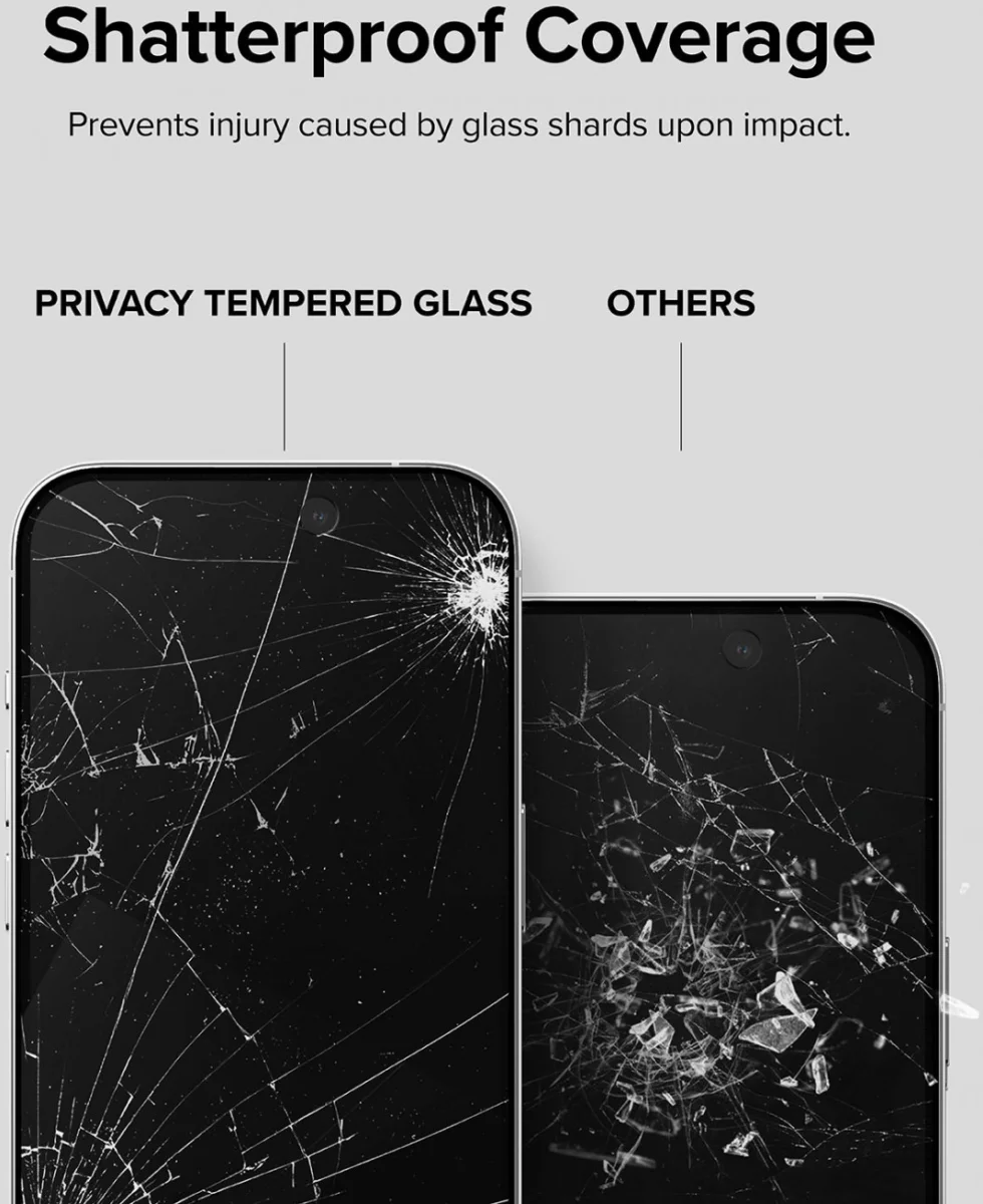 Ringke Apple iPhone 15 Pro Max Screen Protector Privacy Tempered Glass 9H afbeelding 9