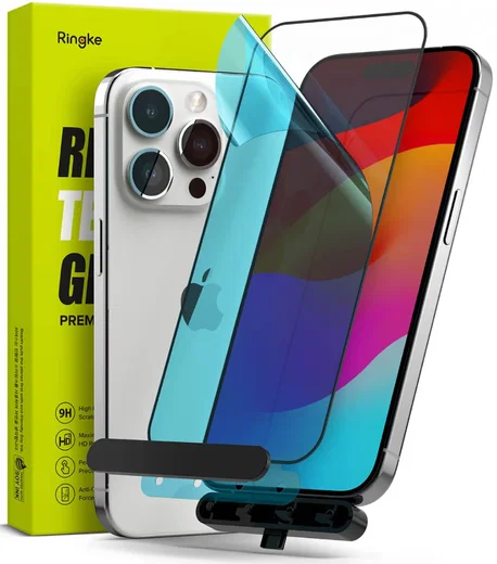 Ringke Apple iPhone 15 Pro Screen Protector 9H Tempered Glass met Jig afbeelding 1