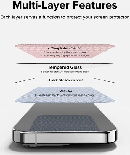 Ringke Apple iPhone 15 Pro Screen Protector 9H Tempered Glass met Jig afbeelding 11