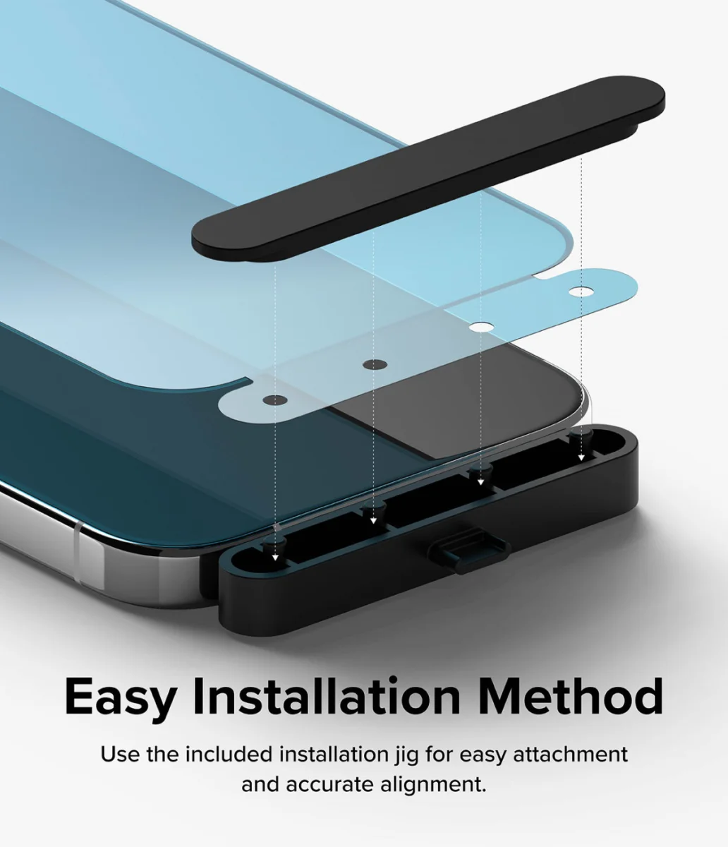 Ringke Apple iPhone 15 Pro Screen Protector 9H Tempered Glass met Jig afbeelding 3