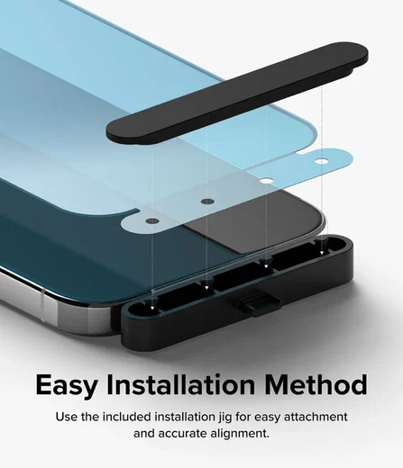 Ringke Apple iPhone 15 Pro Screen Protector 9H Tempered Glass met Jig afbeelding 3