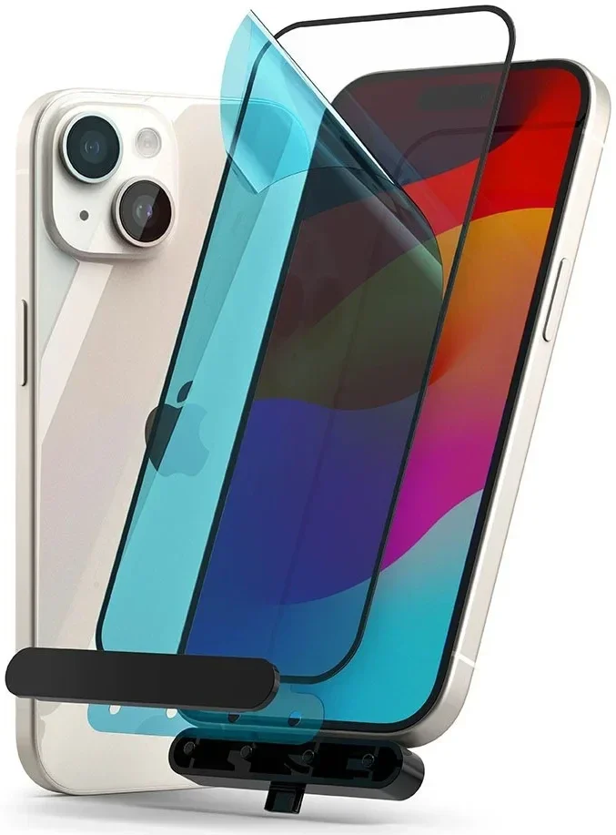 Ringke Apple iPhone 16 Plus / 15 Plus Screen Protector 9H Tempered Glass met Jig afbeelding 2