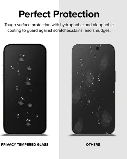 Ringke Apple iPhone 16 Plus / 15 Plus Screen Protector Privacy Tempered Glass 9H afbeelding 10