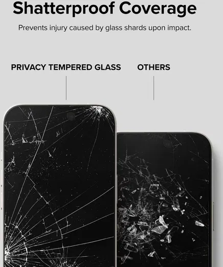 Ringke Apple iPhone 16 Plus / 15 Plus Screen Protector Privacy Tempered Glass 9H afbeelding 8