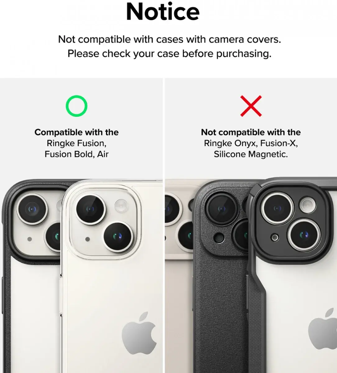 Ringke Camera Styling Apple iPhone 15 / 15 Plus Camera Protector Zwart afbeelding 12