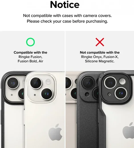 Ringke Camera Styling Apple iPhone 15 / 15 Plus Camera Protector Zwart afbeelding 12