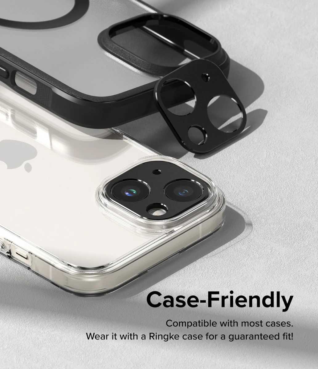 Ringke Camera Styling Apple iPhone 15 / 15 Plus Camera Protector Zwart afbeelding 4