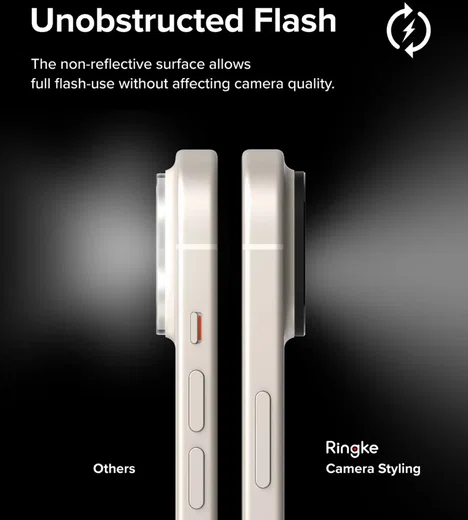 Ringke Camera Styling Apple iPhone 15 / 15 Plus Camera Protector Zwart afbeelding 5
