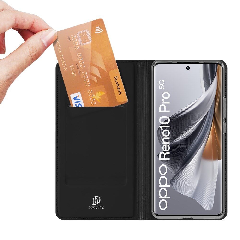 Dux Ducis Skin Pro Oppo Reno 10 Hoesje Portemonnee Book Case Zwart afbeelding 2