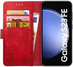 Rosso Element Samsung Galaxy S23 FE Hoesje Book Case Wallet Rood afbeelding