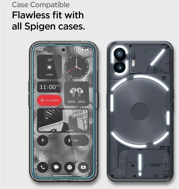Spigen Glas.tR AlignMaster Nothing Phone (2) Screen Protector (2-Pack) afbeelding 7