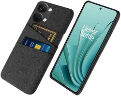 OnePlus Nord 3 5G Hoesje met Kaarthouder Back Cover Zwart afbeelding
