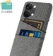 OnePlus Nord 3 5G Hoesje met Kaarthouder Back Cover Grijs afbeelding 2