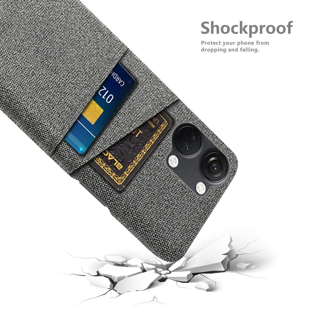 OnePlus Nord 3 5G Hoesje met Kaarthouder Back Cover Grijs afbeelding 4