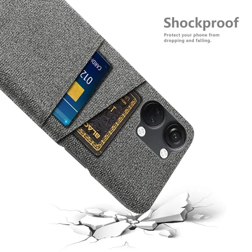 OnePlus Nord 3 5G Hoesje met Kaarthouder Back Cover Grijs afbeelding 4