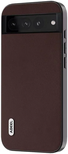ABEEL Nappa Google Pixel 8 Hoesje Leer Back Cover Coffee afbeelding 1