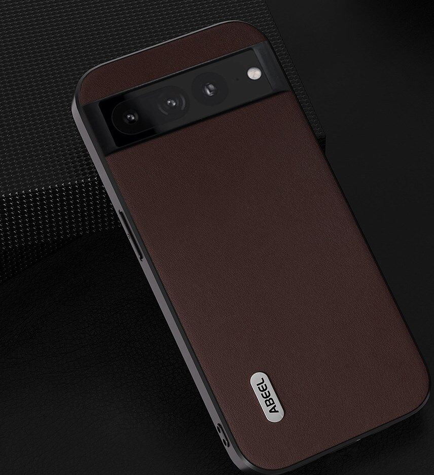 ABEEL Nappa Google Pixel 8 Hoesje Leer Back Cover Coffee afbeelding 2