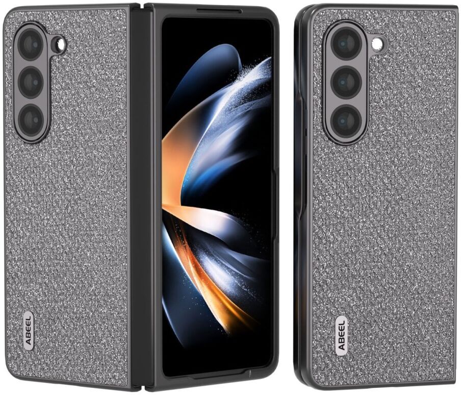ABEEL Crystal Samsung Galaxy Z Fold 5 Hoesje Back Cover Grijs afbeelding 1