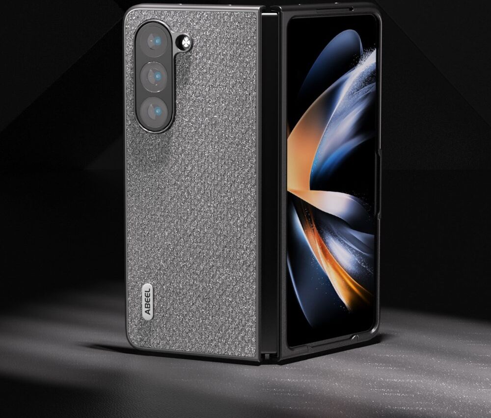 ABEEL Crystal Samsung Galaxy Z Fold 5 Hoesje Back Cover Grijs afbeelding 4
