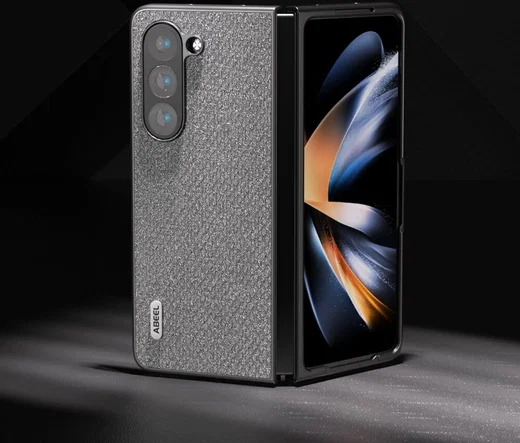 ABEEL Crystal Samsung Galaxy Z Fold 5 Hoesje Back Cover Grijs afbeelding 4