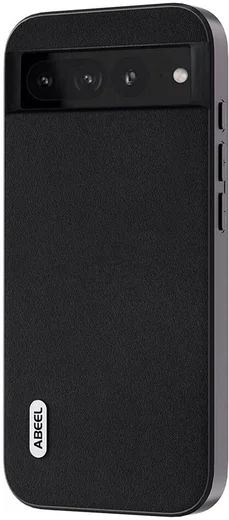 ABEEL Nappa Google Pixel 8 Pro Hoesje Leer Back Cover Zwart afbeelding 1