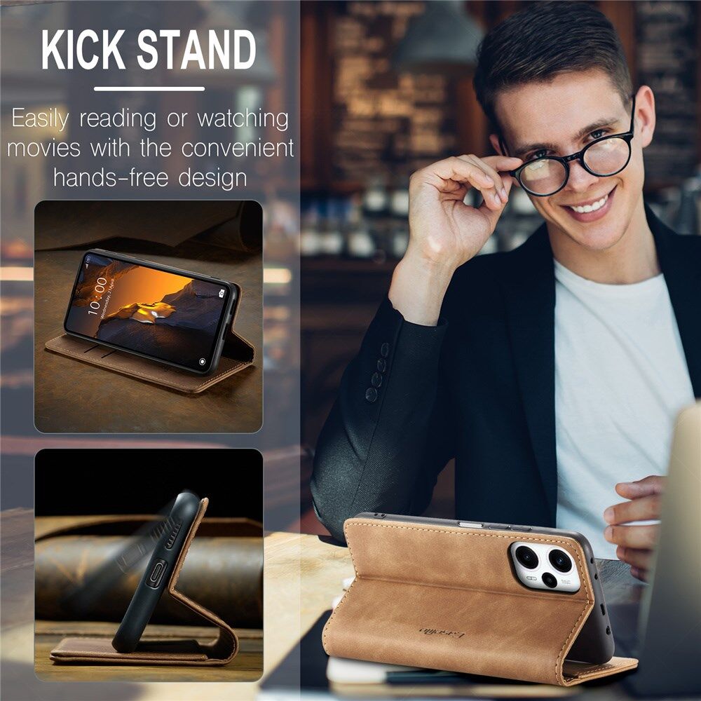 CaseMe 013 Xiaomi Poco F5 5G Hoesje Book Case en Back Cover Bruin afbeelding 13
