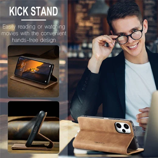 CaseMe 013 Xiaomi Poco F5 5G Hoesje Book Case en Back Cover Bruin afbeelding 13