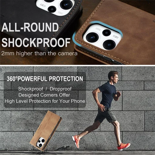 CaseMe 013 Xiaomi Poco F5 5G Hoesje Book Case en Back Cover Bruin afbeelding 14