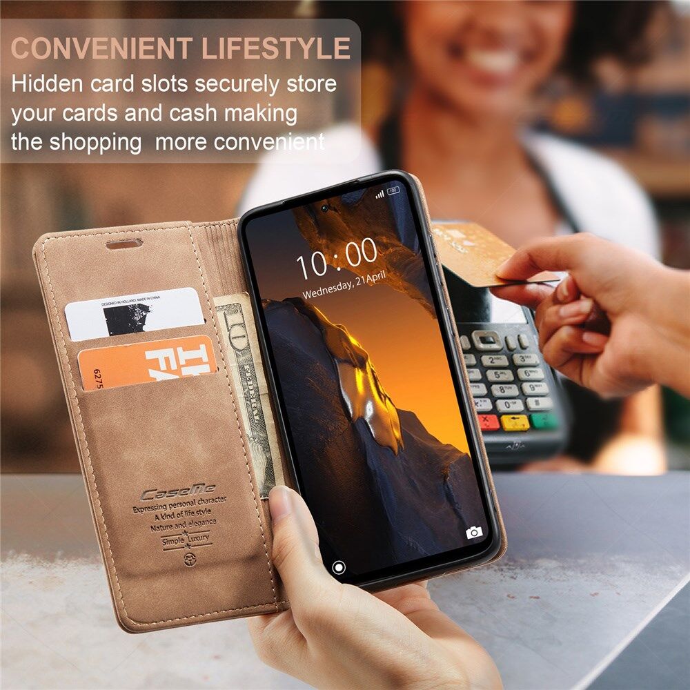 CaseMe 013 Xiaomi Poco F5 5G Hoesje Book Case en Back Cover Bruin afbeelding 2