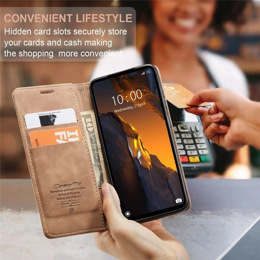 CaseMe 013 Xiaomi Poco F5 5G Hoesje Book Case en Back Cover Bruin afbeelding 2