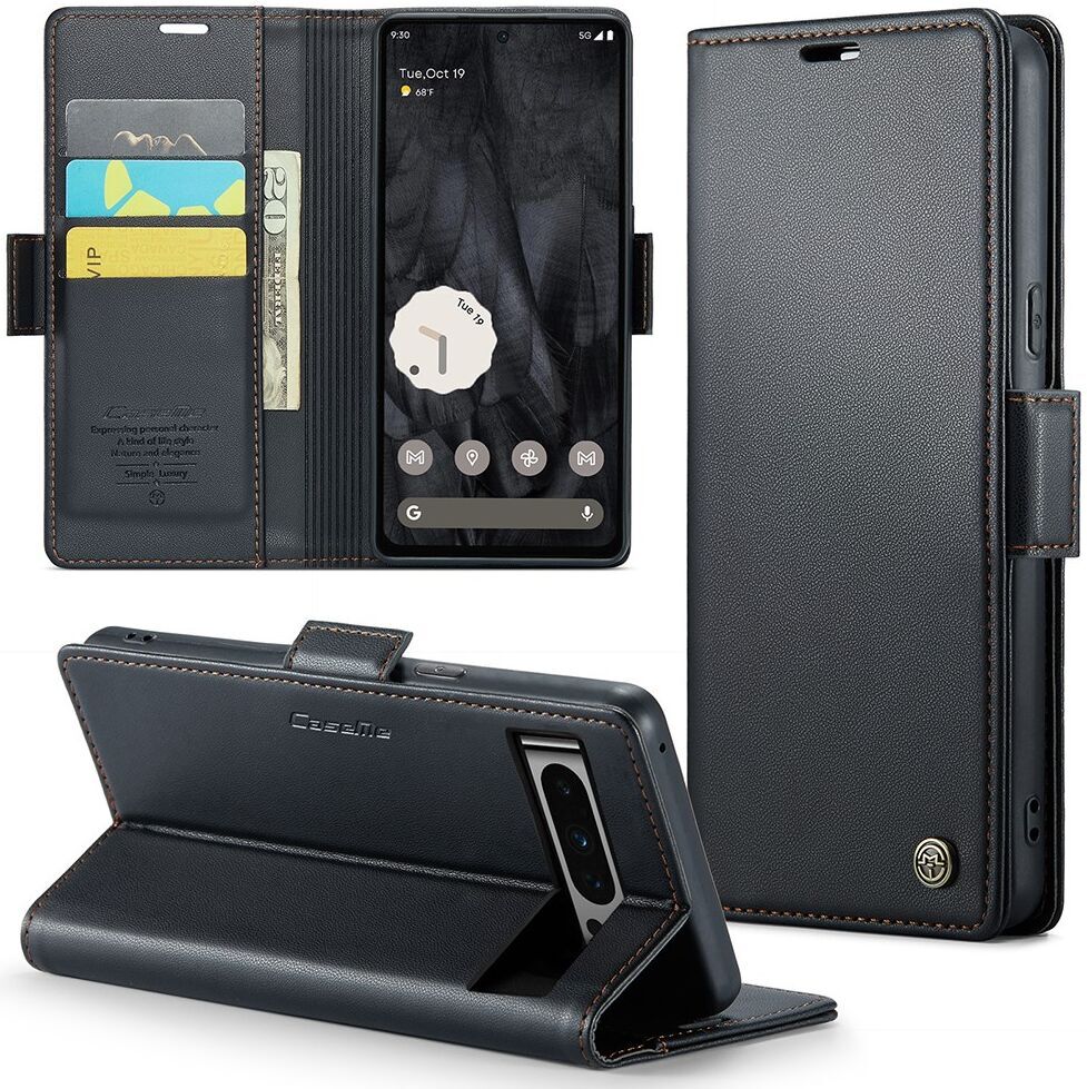CaseMe 023 Google Pixel 8 Pro Hoesje Book Case Zwart afbeelding 2