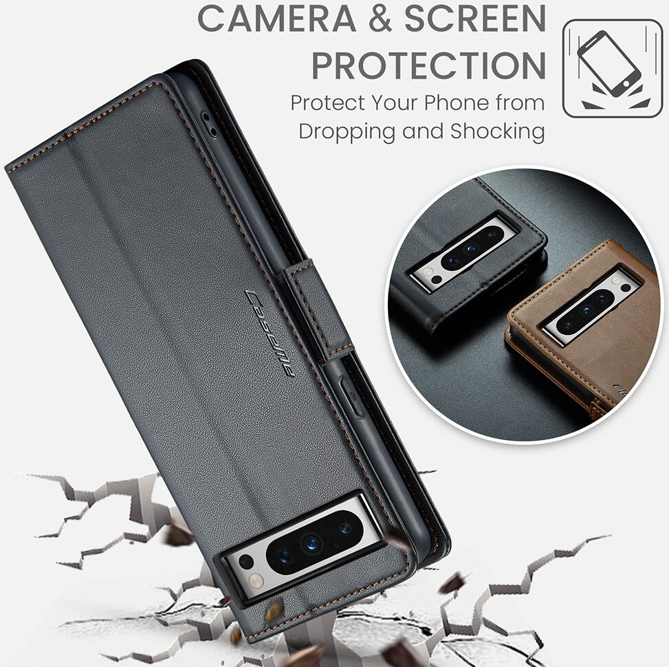 CaseMe 023 Google Pixel 8 Pro Hoesje Book Case Zwart afbeelding 6