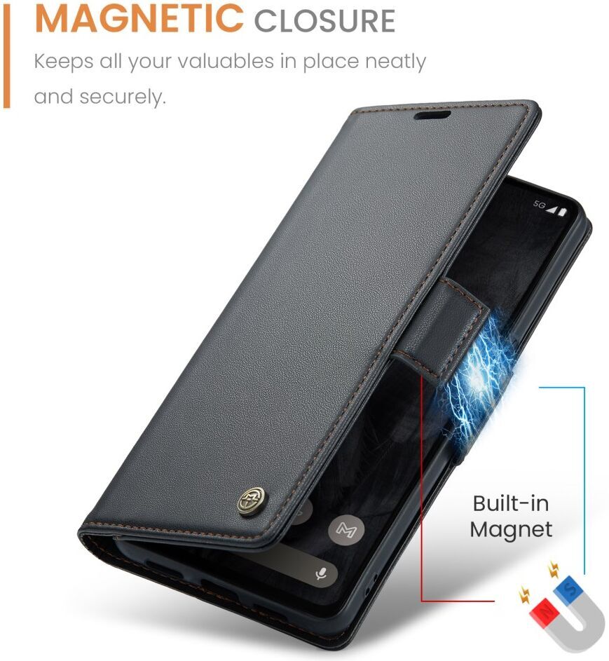 CaseMe 023 Google Pixel 8 Pro Hoesje Book Case Zwart afbeelding 8