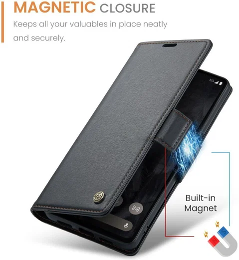 CaseMe 023 Google Pixel 8 Pro Hoesje Book Case Zwart afbeelding 8