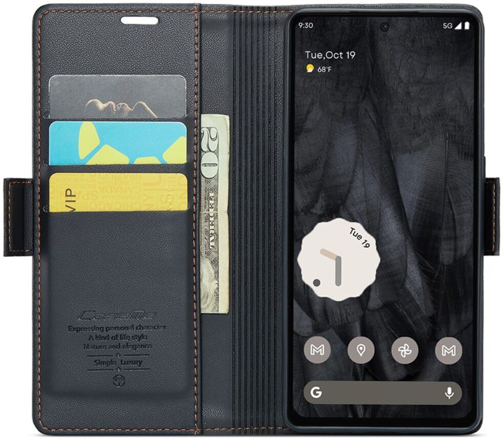 CaseMe 023 Google Pixel 8 Pro Hoesje Book Case Zwart afbeelding 1
