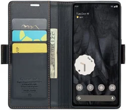 CaseMe 023 Google Pixel 8 Pro Hoesje Book Case Zwart afbeelding