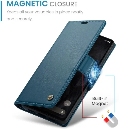 CaseMe 023 Google Pixel 8 Pro Hoesje Book Case Blauw afbeelding 8