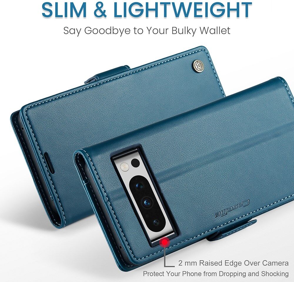 CaseMe 023 Google Pixel 8 Pro Hoesje Book Case Blauw afbeelding 4