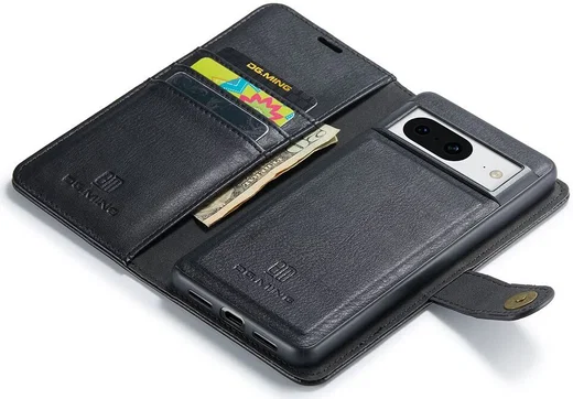 DG Ming Google Pixel 8 Hoesje Retro Wallet Book Case Zwart afbeelding 6