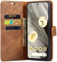 DG Ming Google Pixel 8 Hoesje Retro Wallet Book Case Bruin